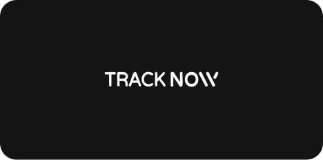 White text on a black background reads "TRACK NOW" with a stylized "W" at the end.