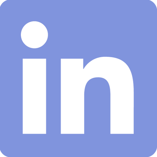 The linked logo on a blue square.